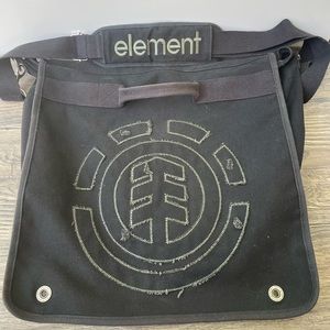Element Black Canvas Unisex Messenger Bag